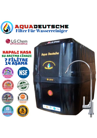 Elegance Siyah 7 Filitre 14 Aşama 8 Litre Alkali Mineral Ve Jakob