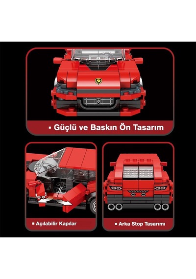 Reobrix Technic 689 Ferrari Purosangue Spor Araba Yaratıcı Yapı Blok Seti Building Blocks - 416 Parça