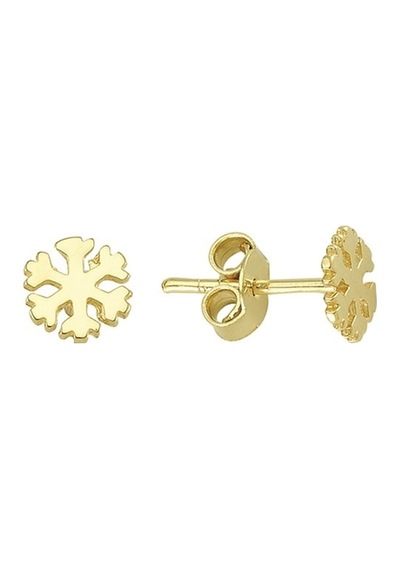 Goldkupe 14 Ayar Altın Kar Tanesi Küpe 0,90 Gr-643