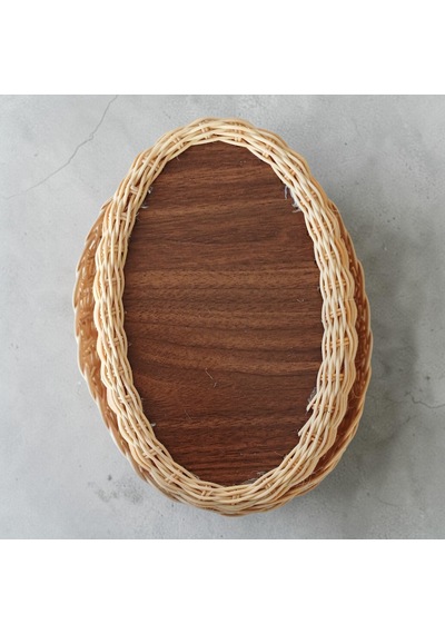 Handanrattan Ahşap Tabanlı El Örgüsü Rattan Düzenleyici Sepet - Oval Dekoratif Organizer Acı Kahve - Hasır Kahve Handanrattan Ahşap Tabanlı El Örgüsü Rattan Düzenleyici Sepet - Oval Dekoratif Organizer Acı Kahve - Hasır Kahve