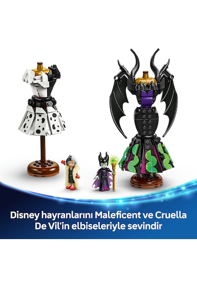 LEGO® ǀ Disney Kötüleri Malefiz'in ve Cruella De Vil'in Elbiseleri 43262 - 9 Yaş ve Üzeri Çocuklar için Yaratıcı Oyuncak Yapım Seti (524 Parça)