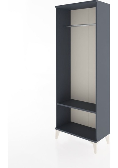 Arges Dolap Tek Raflı Kapaklı Tek Askılı 60x30x163 Antrasit-a... Antrasit
