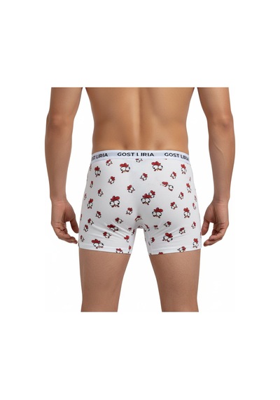 Gost Liria Chicken Desenli Erkek Boxer Beyaz