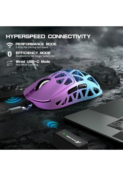 R2 Magnezyum Alaşımlı Kablosuz Gaming Mouse 48g Ultra Hafif, Pixart Paw3950 Sensör, 42000 Dpı, Bt/2.4g/kablolu Üçlü Mod, 8k Tepki Hızı, Windows/xbox/ps/mac Uyumlu Tw Purple R2 Magnezyum Alaşımlı Kablosuz Gaming Mouse 48g Ultra Hafif, Pixart Paw3950 Sensör, 42000 Dpı, Bt/2.4g/kablolu Üçlü Mod, 8k Tepki Hızı, Windows/xbox/ps/mac Uyumlu Tw Purple