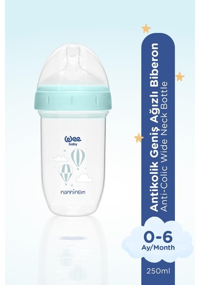 Wee Baby Nanninom Antikolik Geniş Ağızlı Biberon 150 Ml ve 250 Ml Biberon Seti