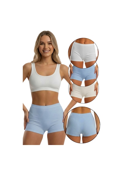 Sensu Kadın Üçlü Fitilli Modal Şort Model-2 Model-2