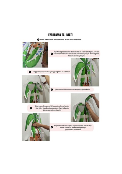 Peri Temalı Boy Ölçerli Duvar Sticker Seti - Çocuk Odası Duvar Dekoru, Mat Pvc, Sökülebilir, Boy Ölçer