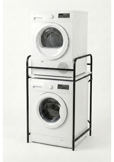 Çamaşır Makinesi Dolabı Raf Metal Düzenleyici Organizer 2 Katlı Banyo Rafı Çok Amaçlı Dolap 262 Çok Renkli