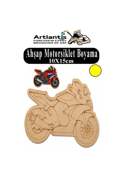 Ahşap Boyama Araçlar 1 Adet 10x15cm Taşıtlar Boyama Figürü Etkinlik Çoçuk Gelişim Motor Beceri Kreş Anasınıfı Sarı