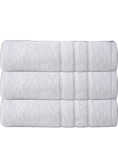 Otel, Banyo, Hamam, Sauna Havlusu 70x140 3'lü Set Beyaz