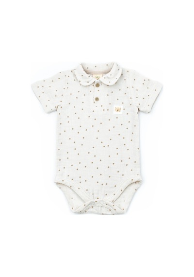 Babycosy Organic Wear Bebek 2li Kısa Kollu Badi Müslin %100 Pamuk, Bebek Ve Yenidoğan Serisi - Ekru