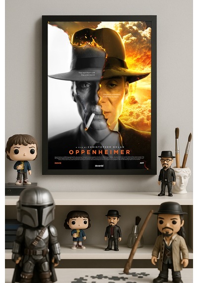Oppenheimer Siyah Ahşap Çerçeveli Poster, Film Duvar Tablosu