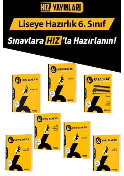6. Sınıf Tüm Dersler Soru Bankası Seti Toplam 7 Kaynak 25-26 Sezon Güncel Baskı