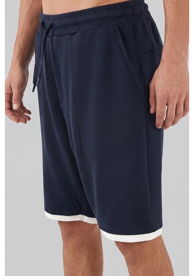 Buratti Oysho Kumaş Çift Katmanlı Paça Detaylı Bağlamalı Short Erkek Short 5908091 İndigo