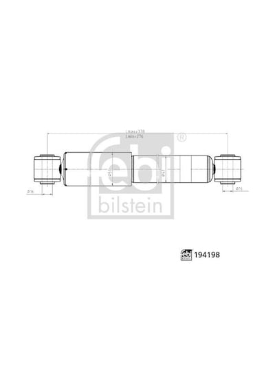 Febı Arka Amortisör Sağ / Sol Berlingo Partner 97 06 P405 88 93 194198 Febı 194198