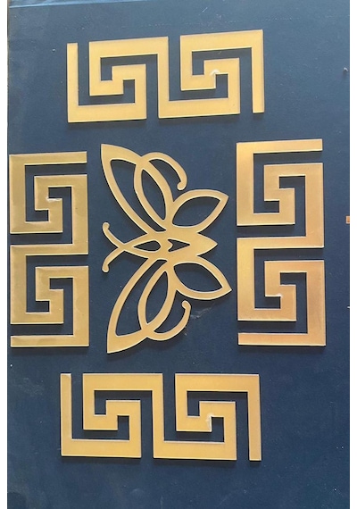 Dekoratif Ayna Gold 20 Adet 5x12 Plexi 8x5cm1ad.kelebek Hediye Altın
