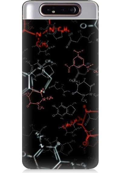 Samsung Galaxy A80 Uyumlu Kimya Formülü Desenli Silikon Kılıf