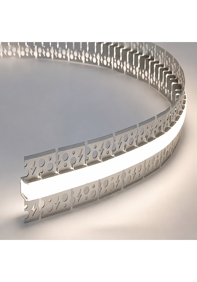 Dl158f Esnek Sıva Altı Trimless Led Profil 1 Metre 15x12 Mm Alüminyum Delikli Kanatlı Alçıpan Gömme Led Kanal 70133100