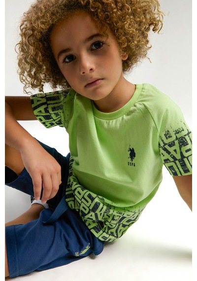 U.s. Polo Assn. Erkek Çocuk Yeşil Bermuda Takım Us2057 Yeşil