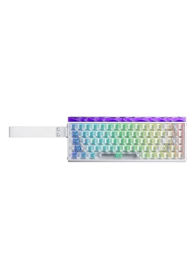 Aula Hero 68 He Manyetik Klavye Rapid Trigger Silver Switch 8000hz Rgb Neon Tkl Hot Swap Oyuncu Klavyesi Şeffaf