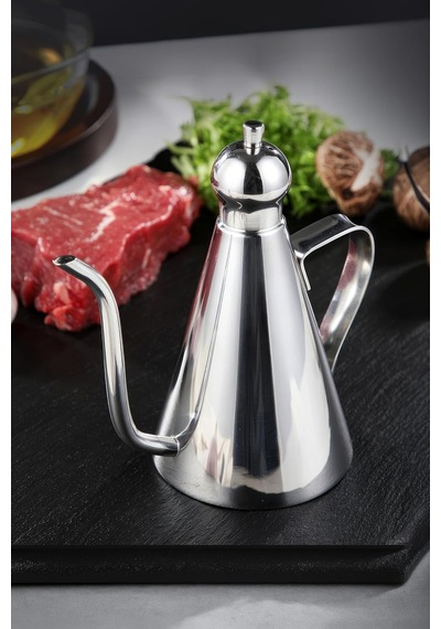 1000 Ml 304 Çelik Yağlık Zeytinyağı Ve Sirke İçin İnce Uçlu Yağdanlık Cin374