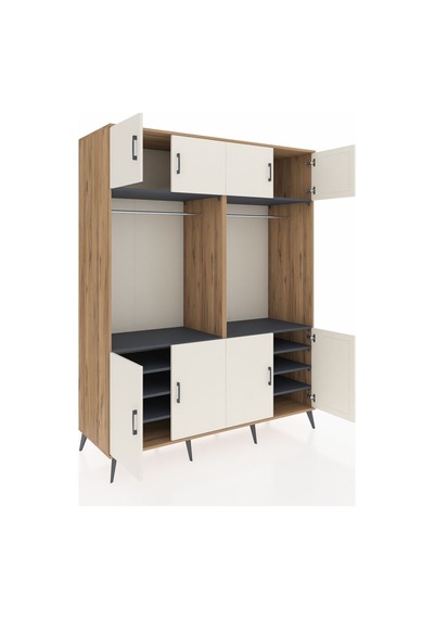 Kronos Gardrop 10 Raflı 8 Kapaklı 2 Askılı 176x59x221 Çam-aytaşı/antrasit Aytaşı/antrasit Kronos Gardrop 10 Raflı 8 Kapaklı 2 Askılı 176x59x221 Çam-aytaşı/antrasit Aytaşı/antrasit