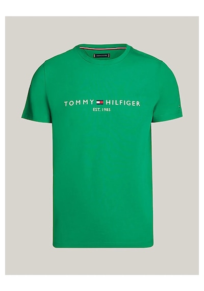 Tommy Hilfiger Sıfır Yaka Erkek T-shirt Yeşil