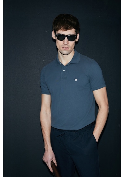 Lufian Erkek Polo Yaka T Shirt 111040206 Antrasit Antrasit