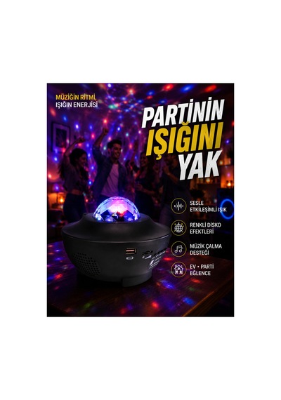 10 Renkli Kombinasyon + Breathing Light + 2 Saat Zamanlayıcılı Star Lamba Çok Rnekli