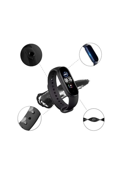 Xiaomi Mi Band 2 İle Uyumlu Saat Kayışı Ent Kaliteli Mi Band 2 İle Uyumlu Spor Saat Mi Band 2 Kayış Kontrast Renkli