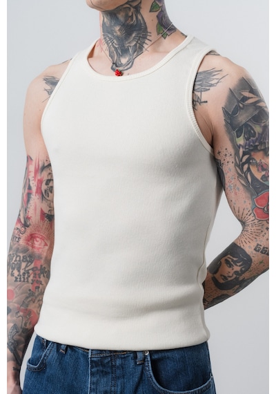 Respire Erkek Tank Top Atlet Ekru