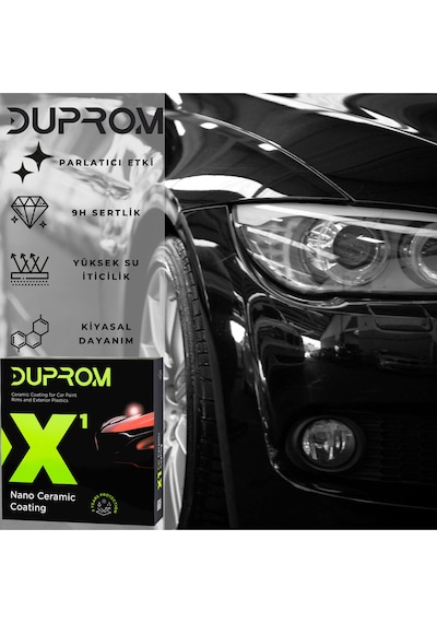 Duprom X1 Nano Seramik Kaplama | 9h Oto Boya Yüzey Koruyucu | Su ve Kir Itici | Ultra Parlaklık