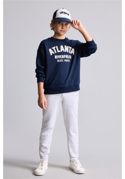 Defacto Regular Fit Lastikli Paça Jogger Eşofman Altı Erkek Çocuk I0596a826augr400 Gri-gr400