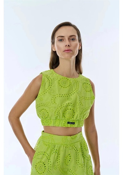 Fashion Cocktail Walk İn Love Geometrik Fistolu Fileli Belden Lastikli Kolsuz Yazlık Spor Crop Bluz Fosfor Neon Yeşil Fashion Cocktail Walk İn Love Geometrik Fistolu Fileli Belden Lastikli Kolsuz Yazlık Spor Crop Bluz Fosfor Neon Yeşil