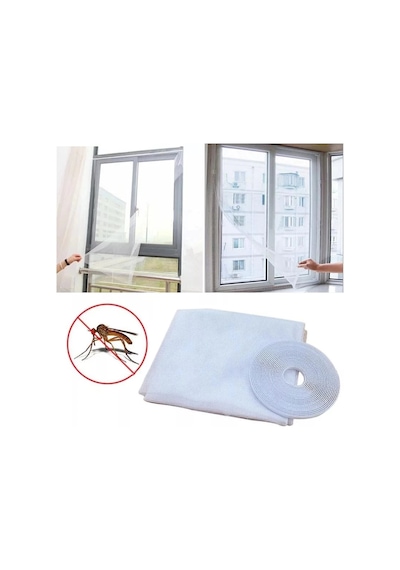 Pencere Cam Sineklik-beyaz 125 Cm X 75 Cm +4m Bant Çok Renkli