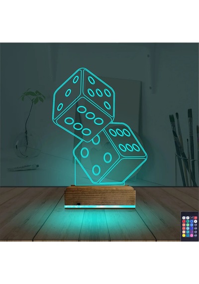 Luvivia Zar Şans 3d Lamba - Masa Gece Lambası Şeffaf