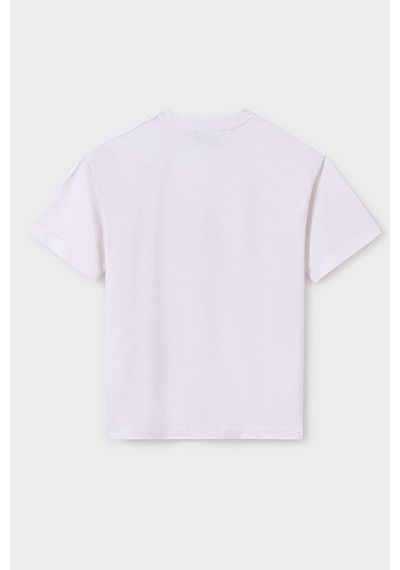Erkek Çocuk 10-16 Yaş Baskılı Kısakol T-shirt 6011 Beyaz Beyaz