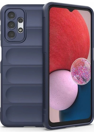 Samsung Galaxy A23 5G Uyumlu Silikon Kılıf - Kamera Korumalı Esnek Airbag Kapak - Lacivert