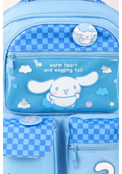 X Dekomus Lisanslı Cinnamoroll Yeni Sezon Blue Cloud Collection Büyük Boy Okul Çantası Açık Gri