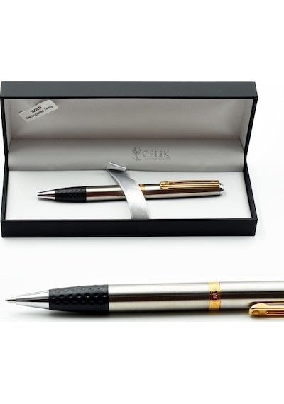 Inoxcrom Wall Street Serisi Elegance Steel Gold Dolma Kalem + Tük