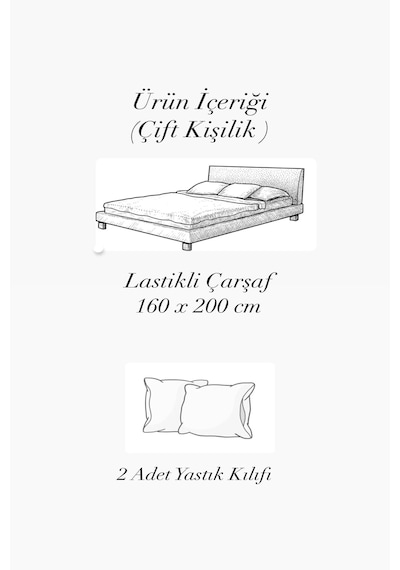 Velorian Çift Kişilik Pamuklu Lastikli Çarşaf Seti Antrasit