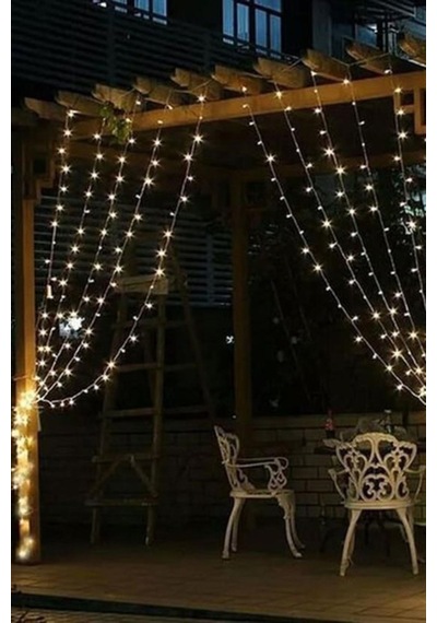 Tedaks 2x2 Metre 320 Led 8 Fonskiyonlu Dekoratif Led Günışığı Perde Beyaz