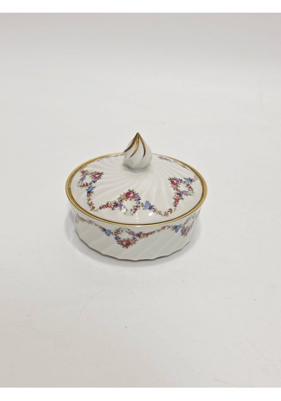 Limoges Çiçek İşlemeli Porselen Şekerlik