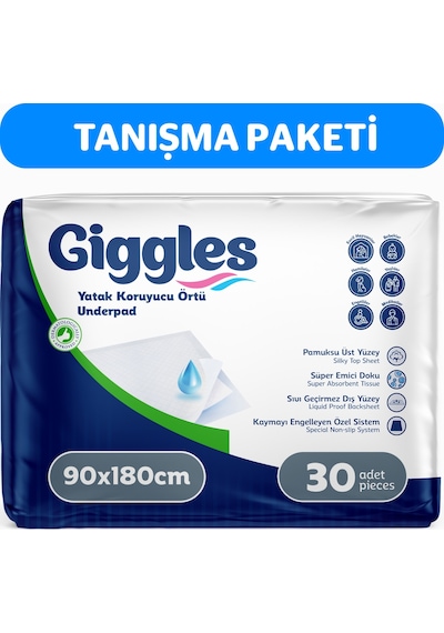 Giggles 90 x 180 Yatak Koruyucu Örtü 30'lu