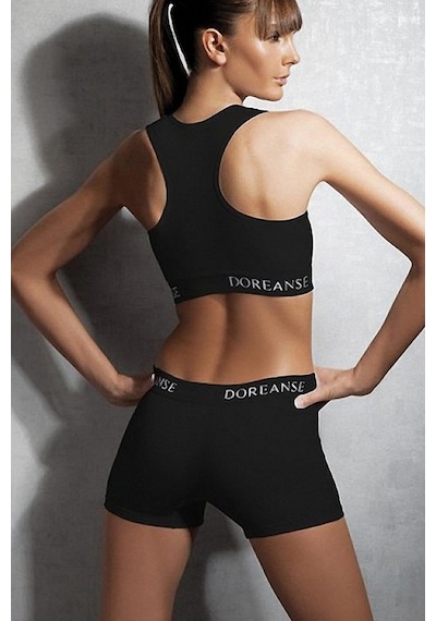 Doreanse 14110 Bayan Sporcu Siyah Body Sütyen