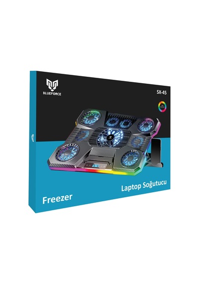 Blueforce Sx-45 Freezer 9 Rgb Fanlı Notebook Soğutucu Stand Lcd E
