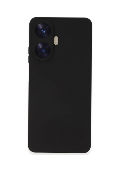 Realme C55 Kılıf Nano İçi Kadife Silikon - Siyah Aklby-bsva58 Standart