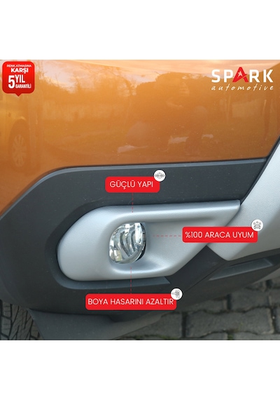 Dacia Duster 2018-2024 Yıl Aralığı Uyumlu Sis Farı Çerçevesi 2 Parça