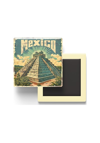 9x9 Cm Buzdolap Magnetleri - Meksika - Mexico - 2'li Pul Ve Paper Seti
