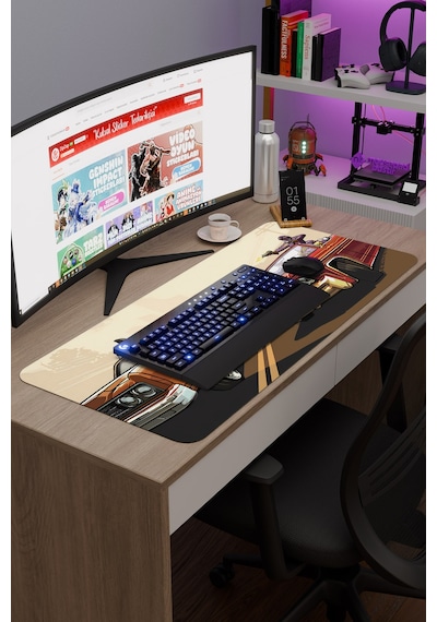 Gta San Andreas Kaymaz Dikişli Kauçuk Oyuncu Mousepad V1 - 90x40 Xxl Gaming Mouse Pad Fare Altlığı